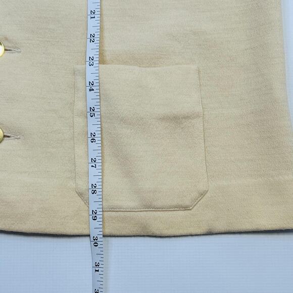 St Croix Knits Cardigan Sweater Mens 2XL Beige 100% Merino Wool Gold Buttons USA - Picture 8 of 14
